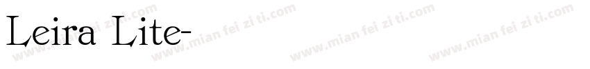 Leira Lite字体转换